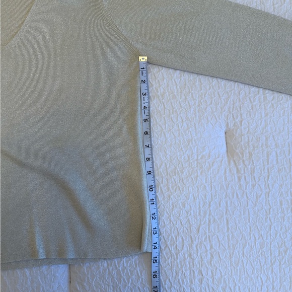 New York & Company Silver Shimmer V-Neck Sweater - Picture 9 of 9